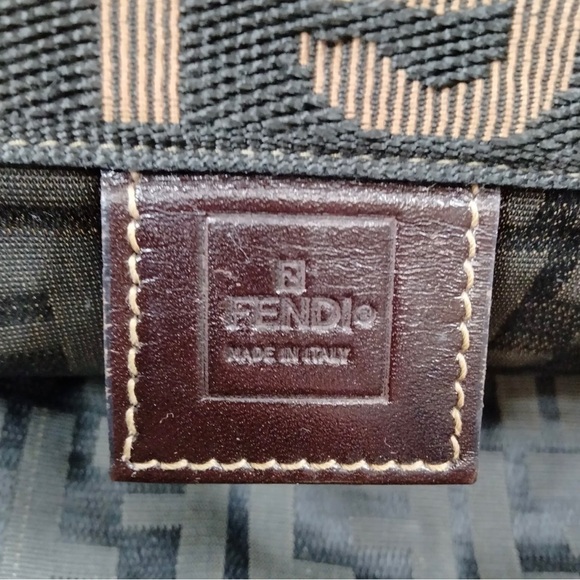 Authentic Vintage FENDI Brown Zucca Jacquard Foldable Tote Bag - Picture 6 of 6